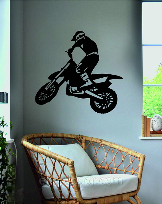 Декоративное настенное Панно «Мотоцыкл» Декор на стену 70*64 см, Черный Киев - изображение 7