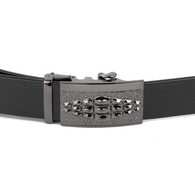 Ремень Vintage Мужской с пряжкой автомат Черный (20300) Винница - изображение 5