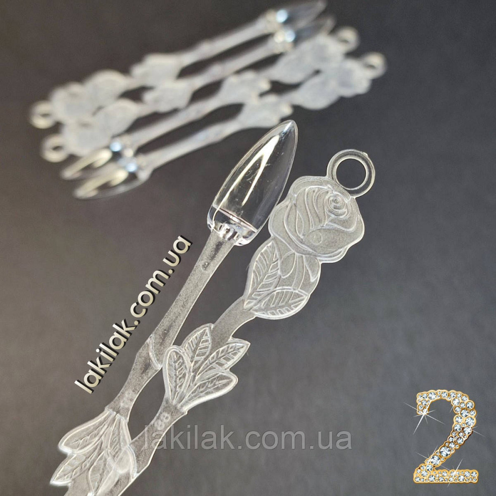 Фігурні тіпси №2 на кільці (25шт) прозорі Херсон - фото 1