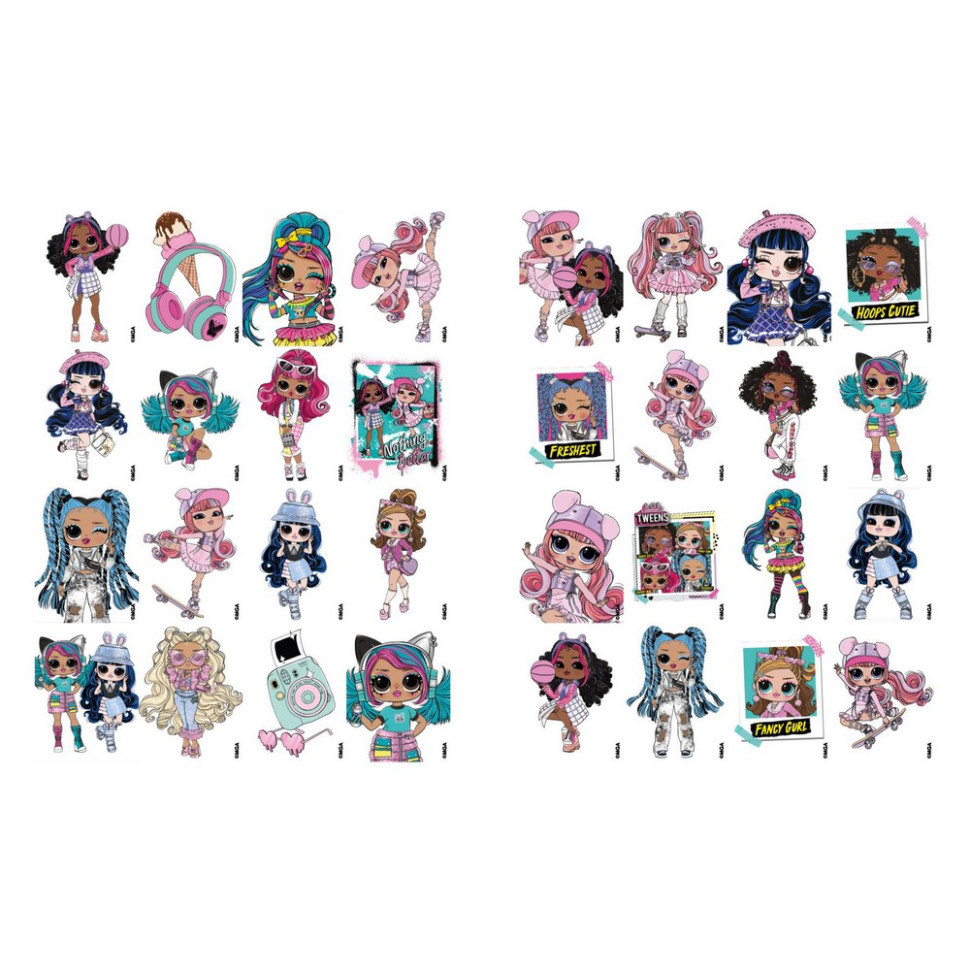 Дитяча книжка-розмальовка "Skate Dance Tweens" LCB13 зі стікерами Вінниця - фото 3