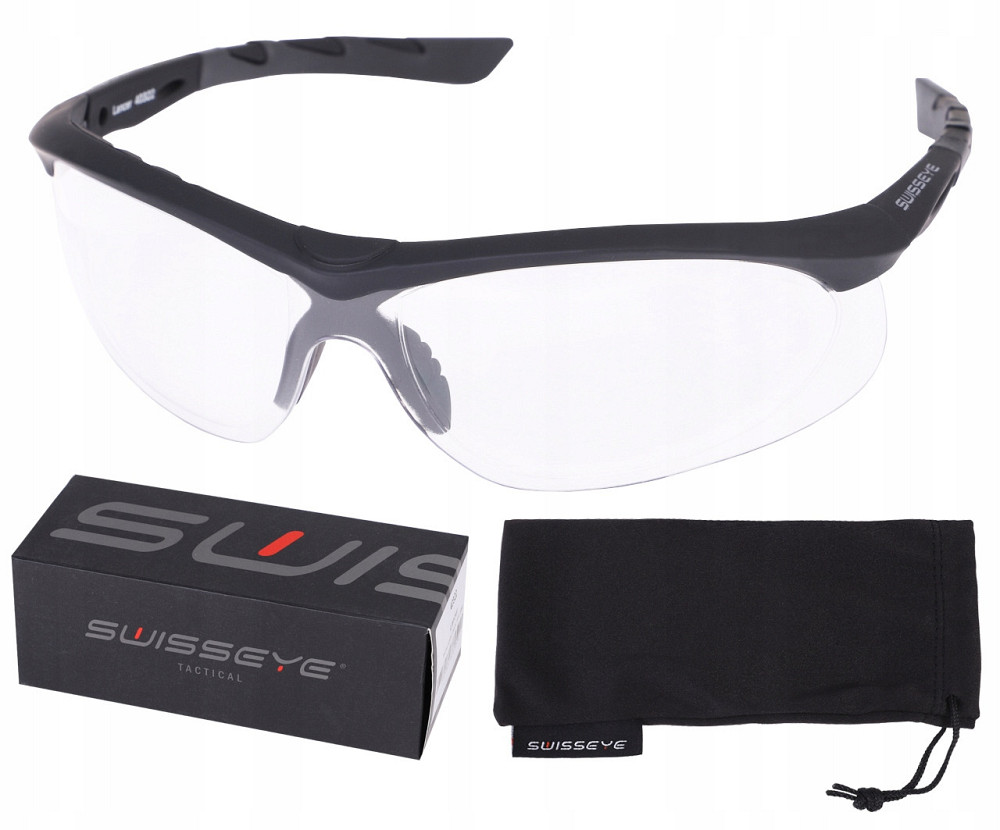 Тактические Очки защитные с стеклом поликарбонат + чехол Swisseye 