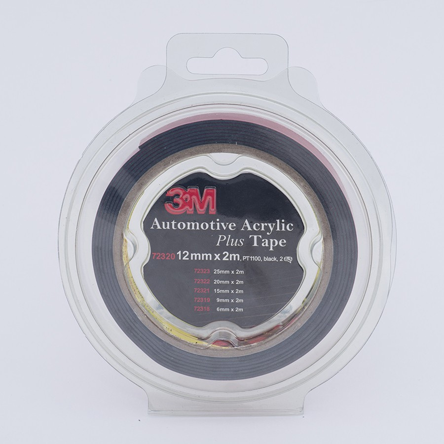Скотч двосторонній 12мм х 5м 3M 1100 "Plus Tape" (ціна за уп.-2шт) чорний, 70320 Київ - фото 1
