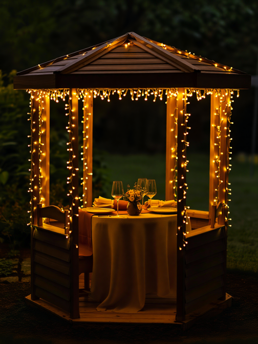 Garlando Новорічна гірлянда вулична 30 м 300 LED з сонячною батареєю чорний провід Жовтий SB300 Коломия - фото 2