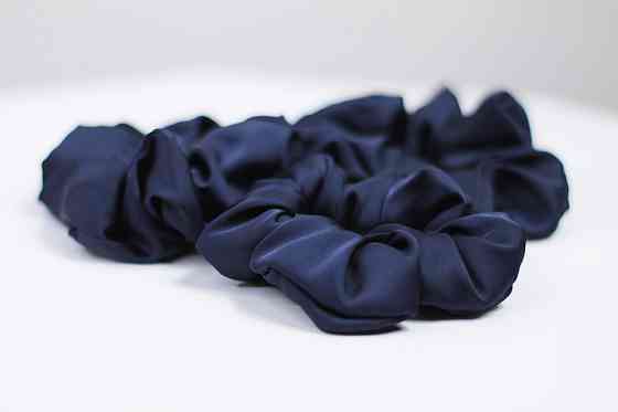 Гумка для волосся шовкова Синій Харків