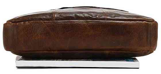 Кожаная сумка для документа с отделением для нетбука Vintage 14059 Коричневая Киев