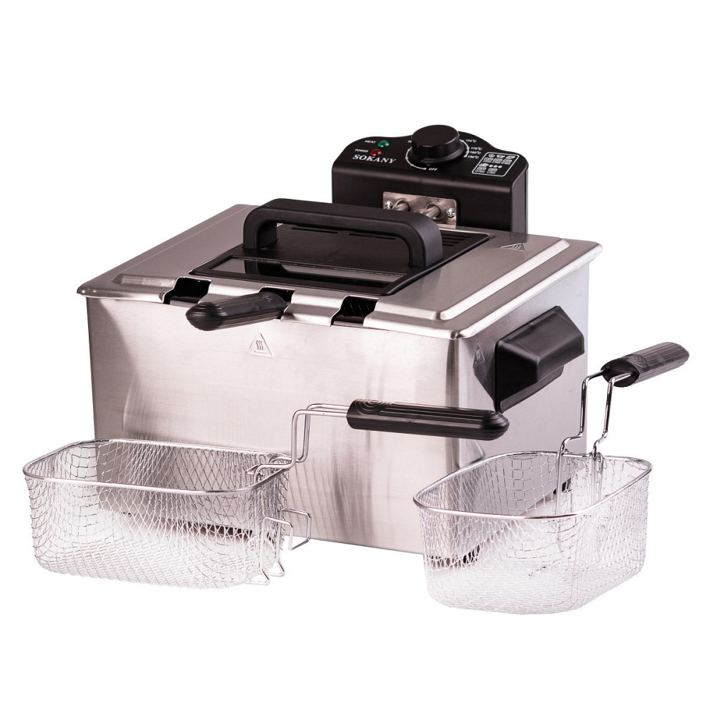 Фритюрниця Sokany WJ801 електрична на 5 літрів, професійна Київ - фото 1