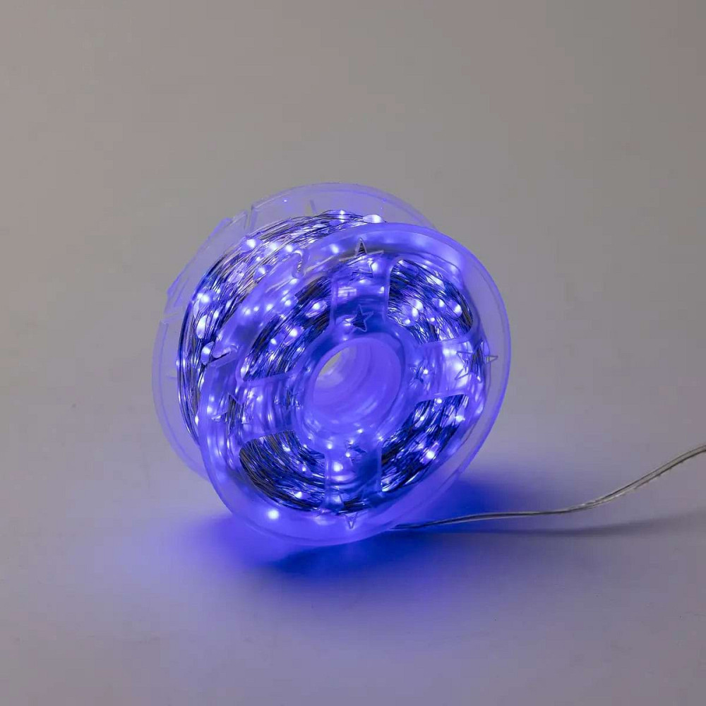 Гірлянда роса на пульті 100 метрів на 1000 led світлодіодів крапля на білому дроті синя 1000L100MWBL Коломия - фото 3