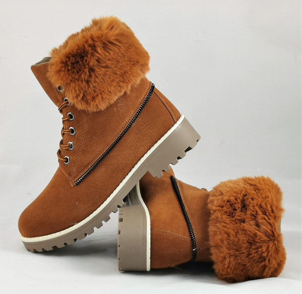 .Зимні напівчоботи Жіночі Коричневі з Хухом Черевики Руді (розміри: 36) - 44-4 Дніпро - фото 2