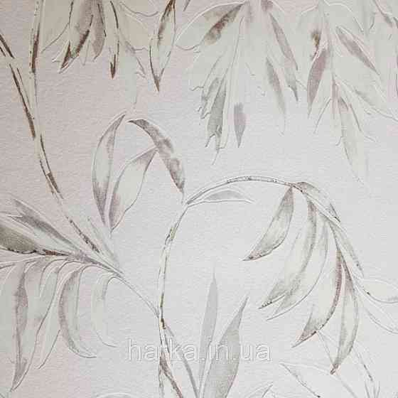 Вінілові шпалери на флізелін AS creation Attractive гілки листя рожеві, білі чорні на рожевому Київ