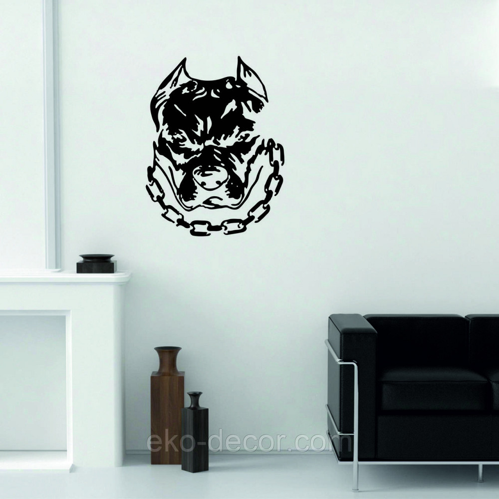 Декоративное настенное Панно «Питбуль», Декор на стену 110*84 см, Черный Киев - изображение 7