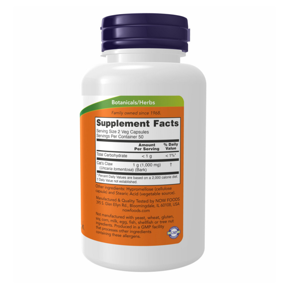 Кошачий коготь Now Foods Cat's Claw 500mg 100 раст капс Киев - изображение 5
