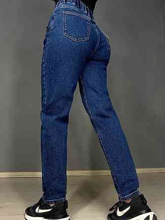 Джинси жіночі Vanver 8338 утеплені на флісі MOM jeans банани сині, синій, 28, 28, 76 см, 99 см Київ