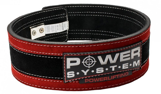 Пояс для важкої атлетики Power System Stronglift PS-3840 Black/Red L/XL Кам'янське - фото 1
