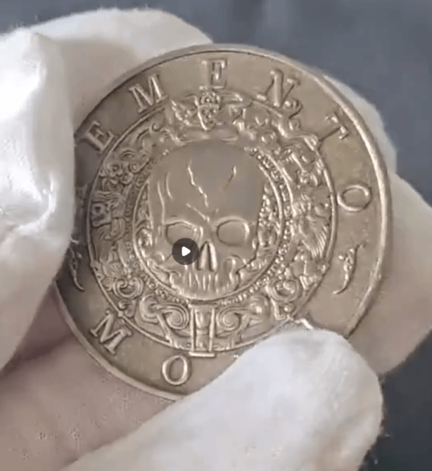 Монета Memento Mori, метал, пам'ятна сувенірна 27.6 г, 40 мм Київ - фото 7