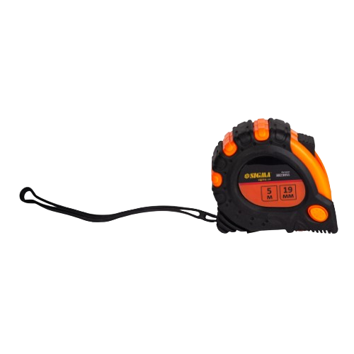 Рулетка магнітна фіксатор + гальмо 5м*19мм SIGMA Житомир