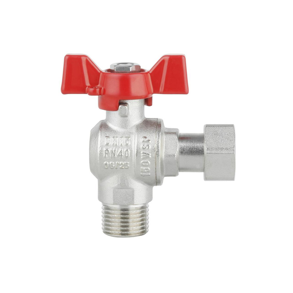 Кран кульовий із накидною гайкою Thermo Alliance Forte 1/2" ВЗ для води кутовий SF224W15 Київ - фото 5