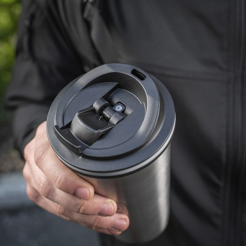 Універсальна Термокружка 450 мл з напувалкою M-Tac "Grey" (UN-A01-450) Нержавіюча сталь Нововолинськ - фото 2