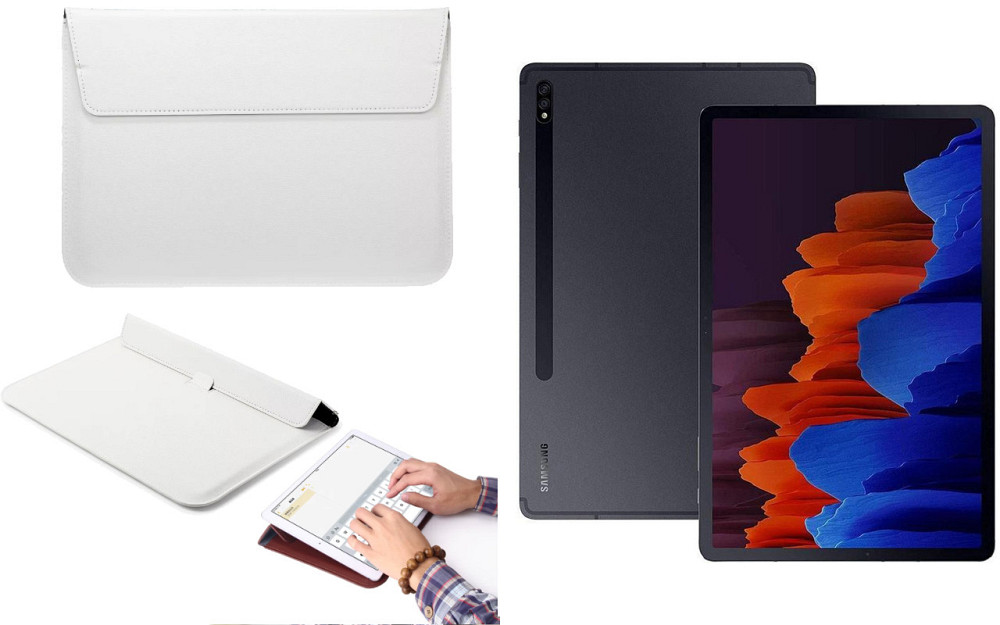 Чохол-конверт VitoCase для Samsung Galaxy Tab S7 Plus T975, з функцією підставки для планшета Білий Київ - фото 1