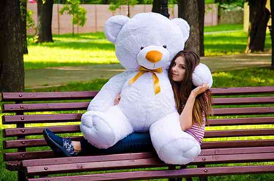 Мягкая игрушка Подарок плюшевый мишка, Плюшевый медведь Томми 150 см Белый Тернополь