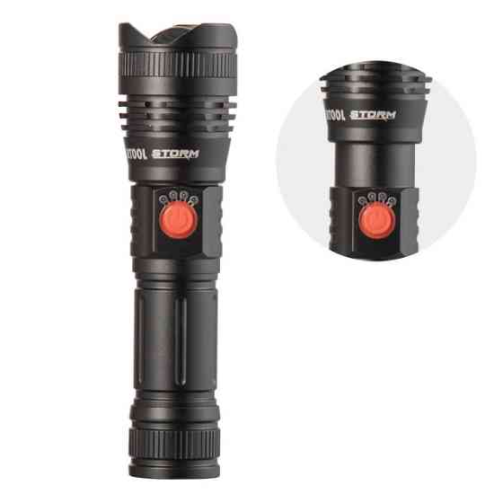 Фонарь ручной Alu, 1200 lm, 3 режима, STORM INTERTOOL LB-0130 Киев
