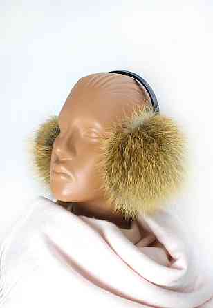 Хутряні навушники зимові дорослі з лисиці Рудий Харків