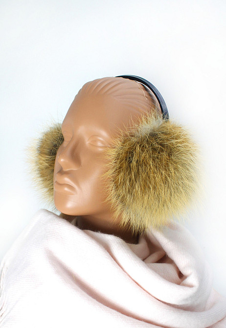 Хутряні навушники зимові дорослі з лисиці Рудий Харків - фото 4