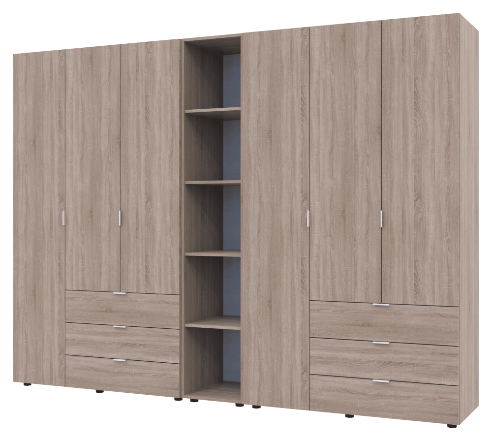 Комплект шаф для одягу Doros Гелар (3 шт.) 270,6х49,5х203,4 см Дуб сонома (DRS-011162) Дніпро - фото 3