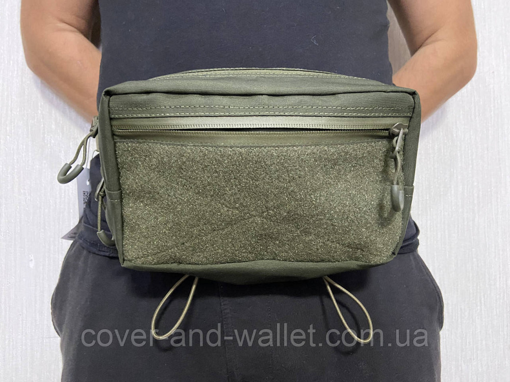 Тактическая сумка бананка небольшого размера оливкового цвета с велкро PS 8247071-Х3М Киев - изображение 10
