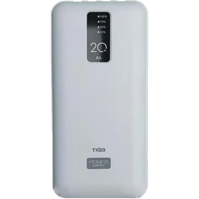Внешний портативный аккумулятор Sertec Power Way TX23 20000 mAh (Белый) Винница - изображение 3
