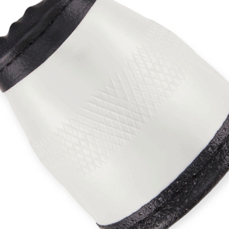 Чехол m кожа (37 - 39 см) черный перфор. вставка, один шов, белая основа VLOD-L2170 BK/RD руля Мукачево - изображение 3