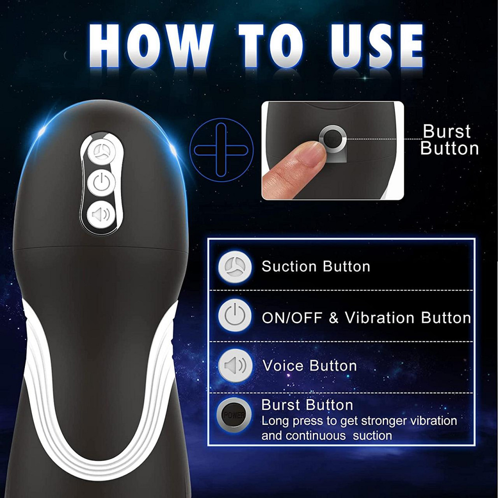 DOCOO автоматичний чоловічий мастубатор 3D реалістичний з функцією всмоктування Дніпро - фото 4