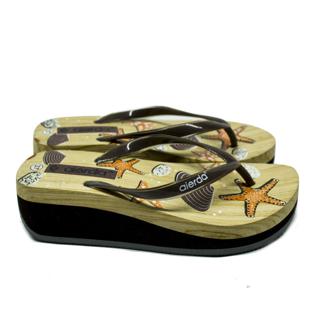 Вьетнамки купить платформа шлепанцы Морская звезда AIERDA (36,37,38,39,40,41)Коричневый W2506 Одесса - изображение 1