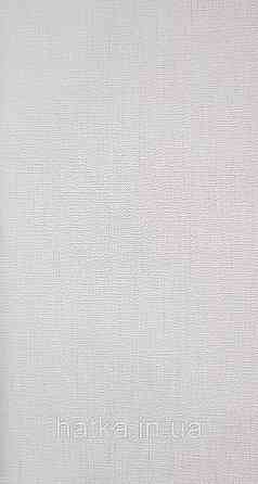 Шпалери вініл на флізеліні гарячого тиснення DU&KA Him 1.06х10 однотонні тонкі смужки білі зі сріблом Київ