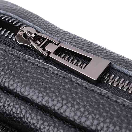 Жіноча сумка прошита ромбами на лицьовій стороні з натуральної шкіри Чорна (Vintage) Київ