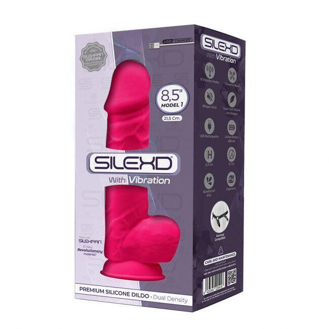 Фалоімітатор з вібрацією SilexD Norman Vibro Pink (MODEL 1 size 8,5in), двошаровий, діаметр 5 см Sex Aura Київ - фото 3