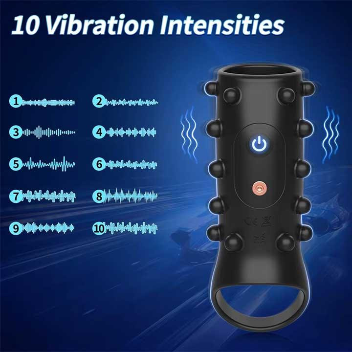 Насадка з вібрацією і шипами на пінис і мошонку Ultimate Couples Cage USB Вінниця - фото 3