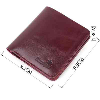 Портмоне Shvigel Кожаное Вишневое (16609) Винница