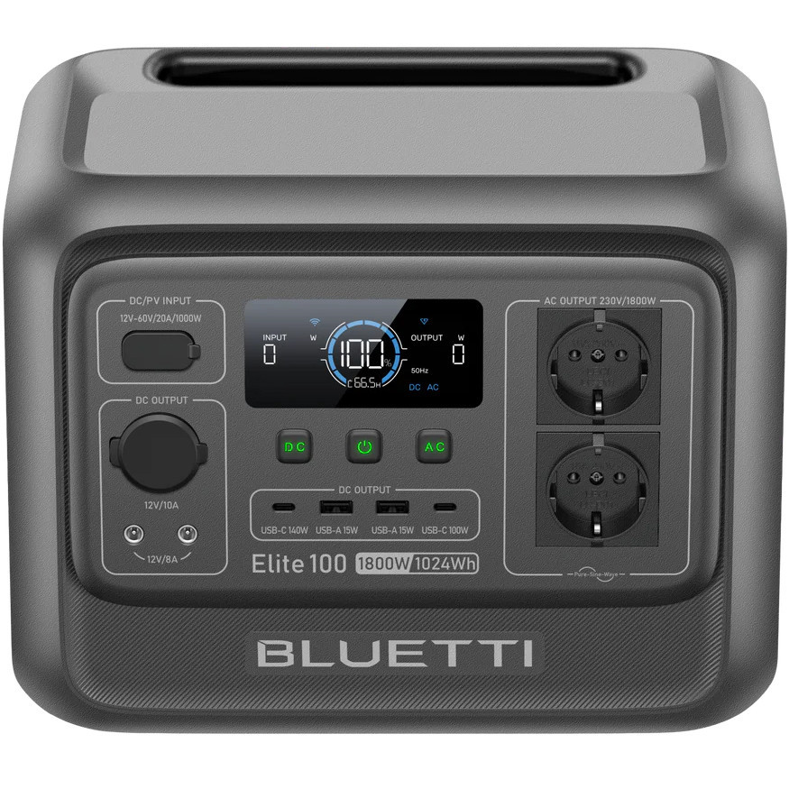 Зарядная станция Bluetti Elite 100 V2 1024Wh 1800W UPS EU Черный Винница - изображение 7