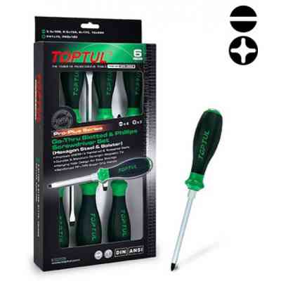 Набор отверток Toptul ударных с шестигранником 6 шт. PRO-PLUS SERIES (GFE-0602) Винница
