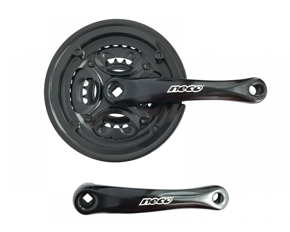 Зірки велосипедні (передні) 24/34/42T (+2 шатуни L-17 см, квадрат, алюміній, із захистом) Neco NSA-3002 KL Мукачево - фото 1