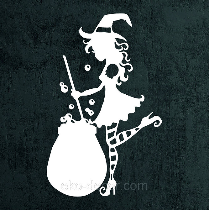 Декоративное настенное 3D Панно «Ведьма», Декор на стену с объемом 90*56 см, Белый Киев - изображение 10
