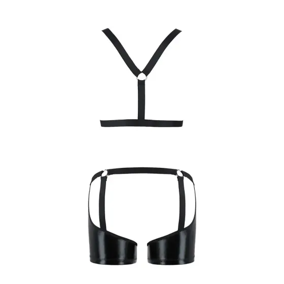 Комплект еротичної чоловічої білизни Passion 047 SET JOHN XXL/XXXL Black, труси, портупея Львів