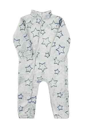 Теплый комбинезон для малышей, велсофт светло-серый топ Крохатушка одяг Киев