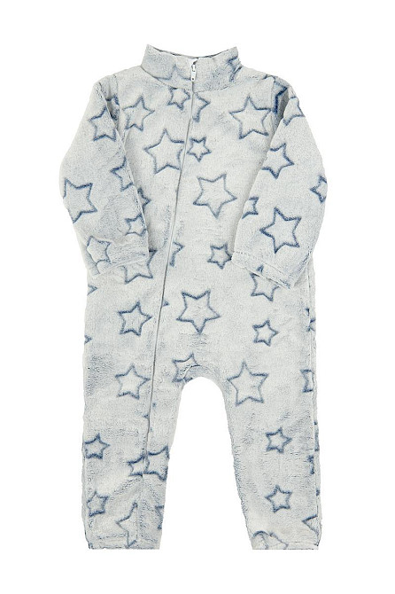 Теплый комбинезон для малышей, велсофт светло-серый топ Крохатушка одяг Киев - изображение 1