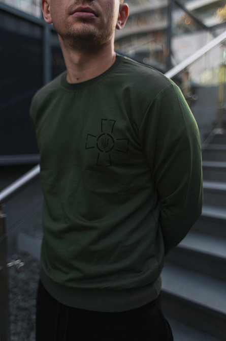 Світшот із принтом 'хрест ЗСУ' Дніпро - фото 9