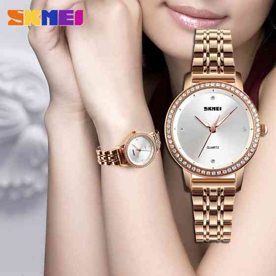 Жіночий класичний годинник Skmei 1311 Malibu (Золотисті) Вінниця