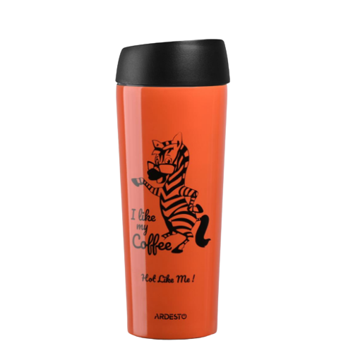 Термочашка 450 мл неіржавка жовтогаряча сталь Coffee time Zebra Ardesto AR2645DTO Житомир