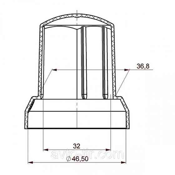 Ковпачок пластиковий на гайку колеса 32мм зелений високий Луцк