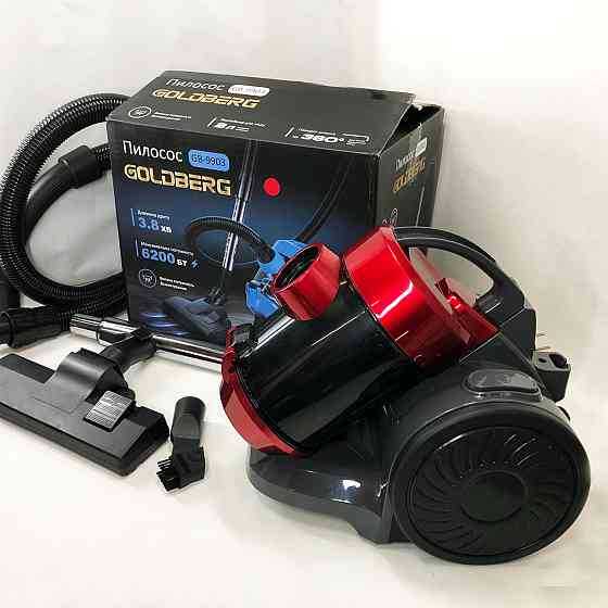 Пылесос вакуумный с контейнером для сбора пыли на 3 л GOLDBERG GB-9903 6200 Вт Мощный. Цвет: красный SD-96 Львов