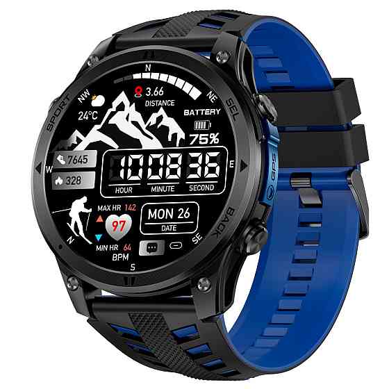 Умные смарт часы Smart Optimus GPS Steel с компасом (2 ремешка) Винница
